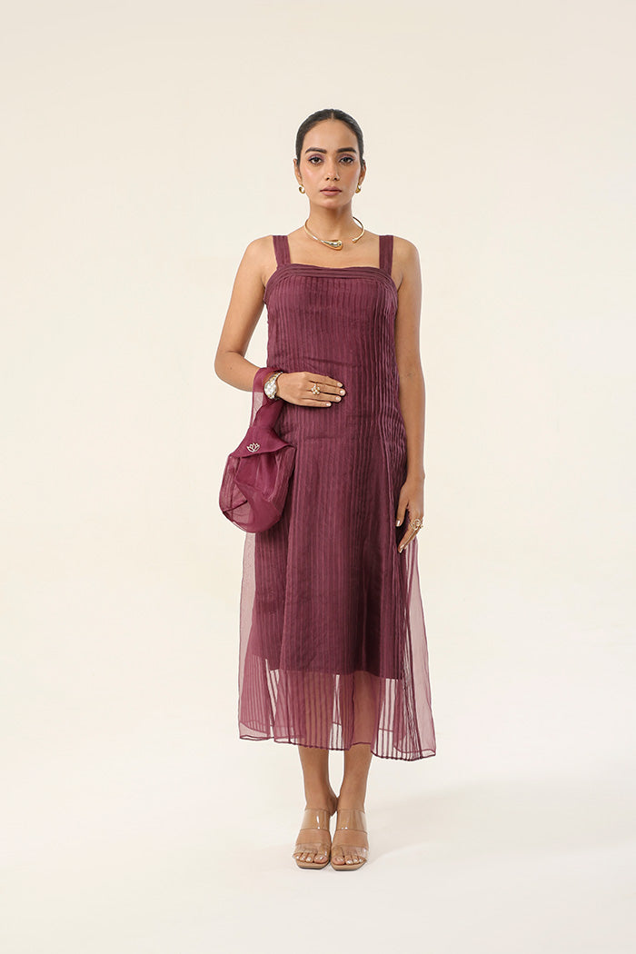 pleated dress and coat set