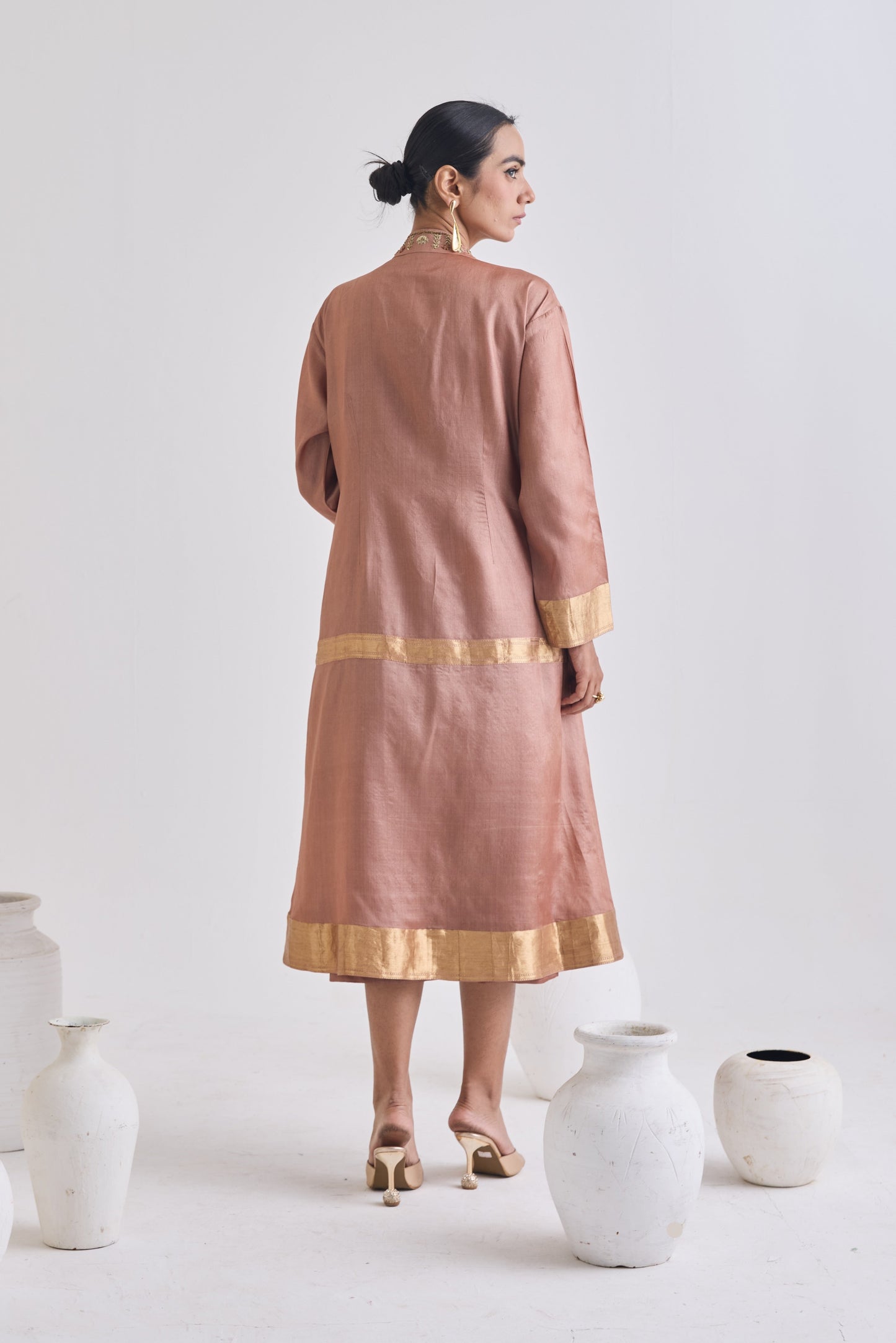 Pure Tussar and Banarasi Silk Dress Set