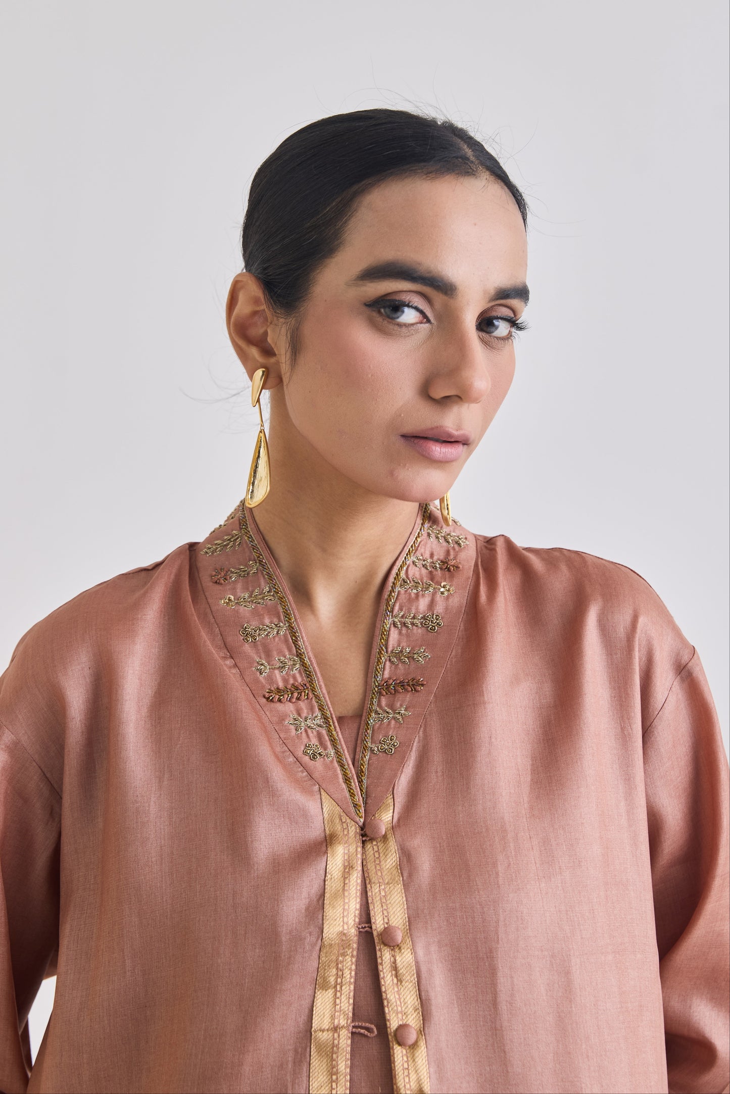 Pure Tussar and Banarasi Silk Dress Set