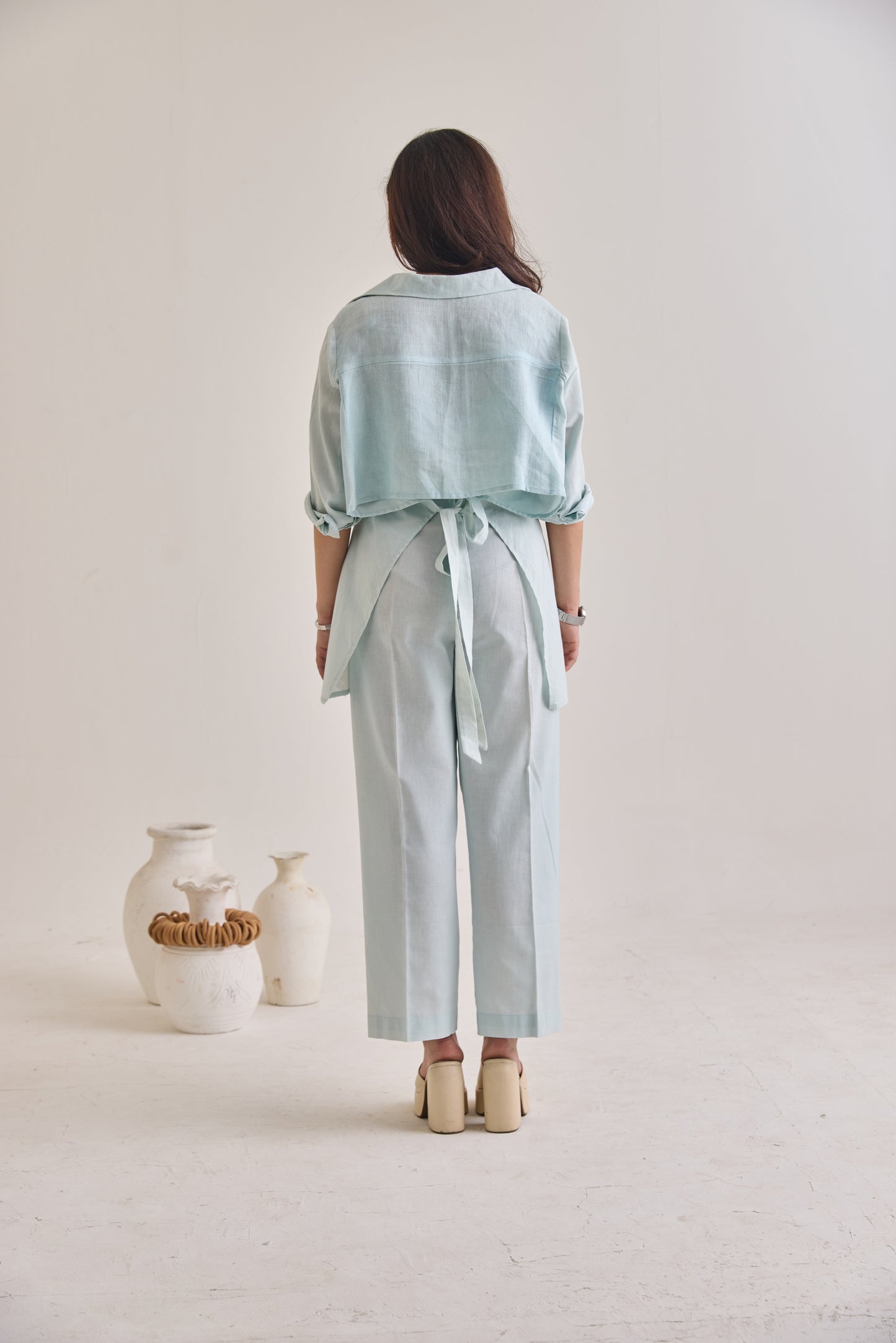 Cotton Linen Back Knot Set
