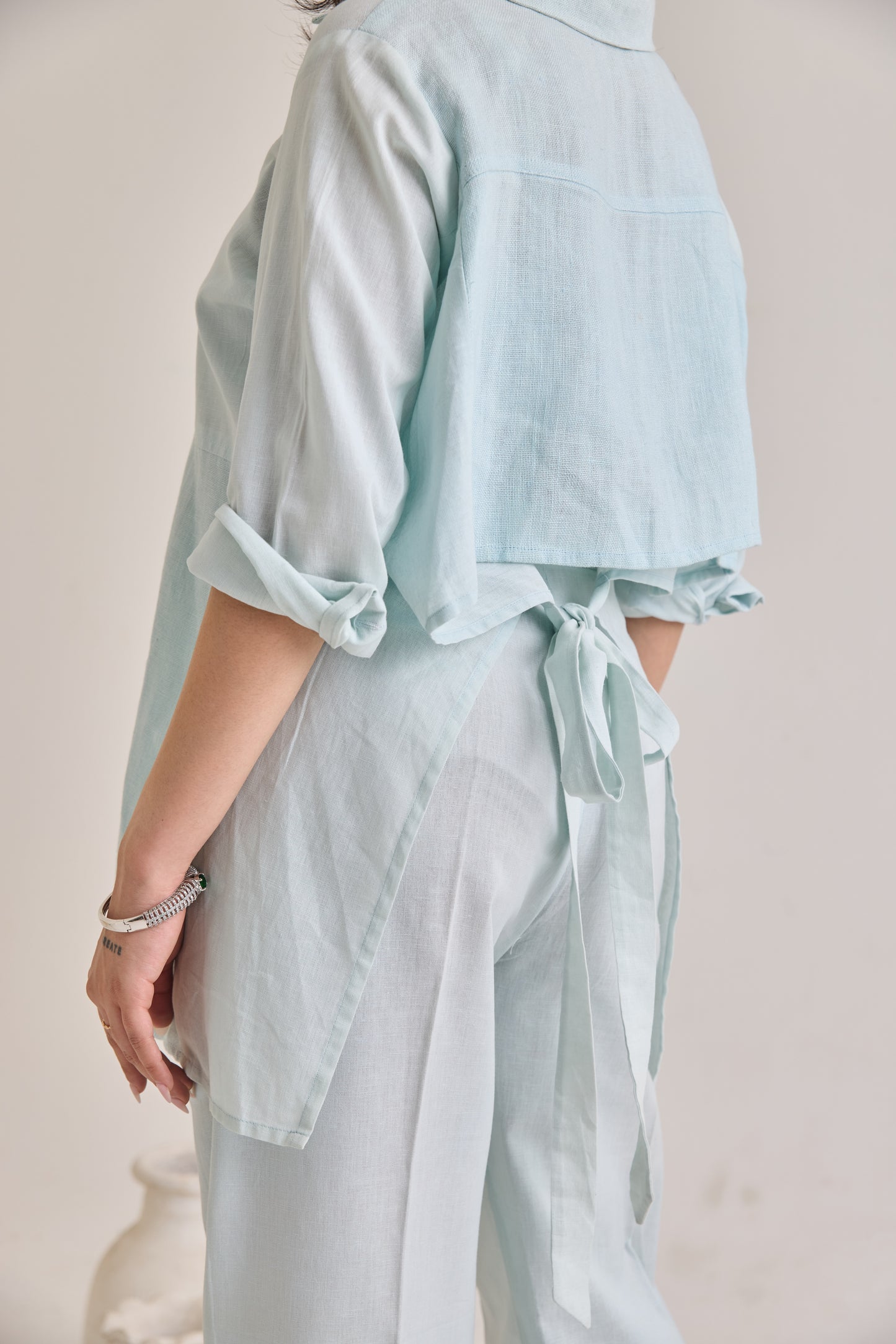 Cotton Linen Back Knot Set
