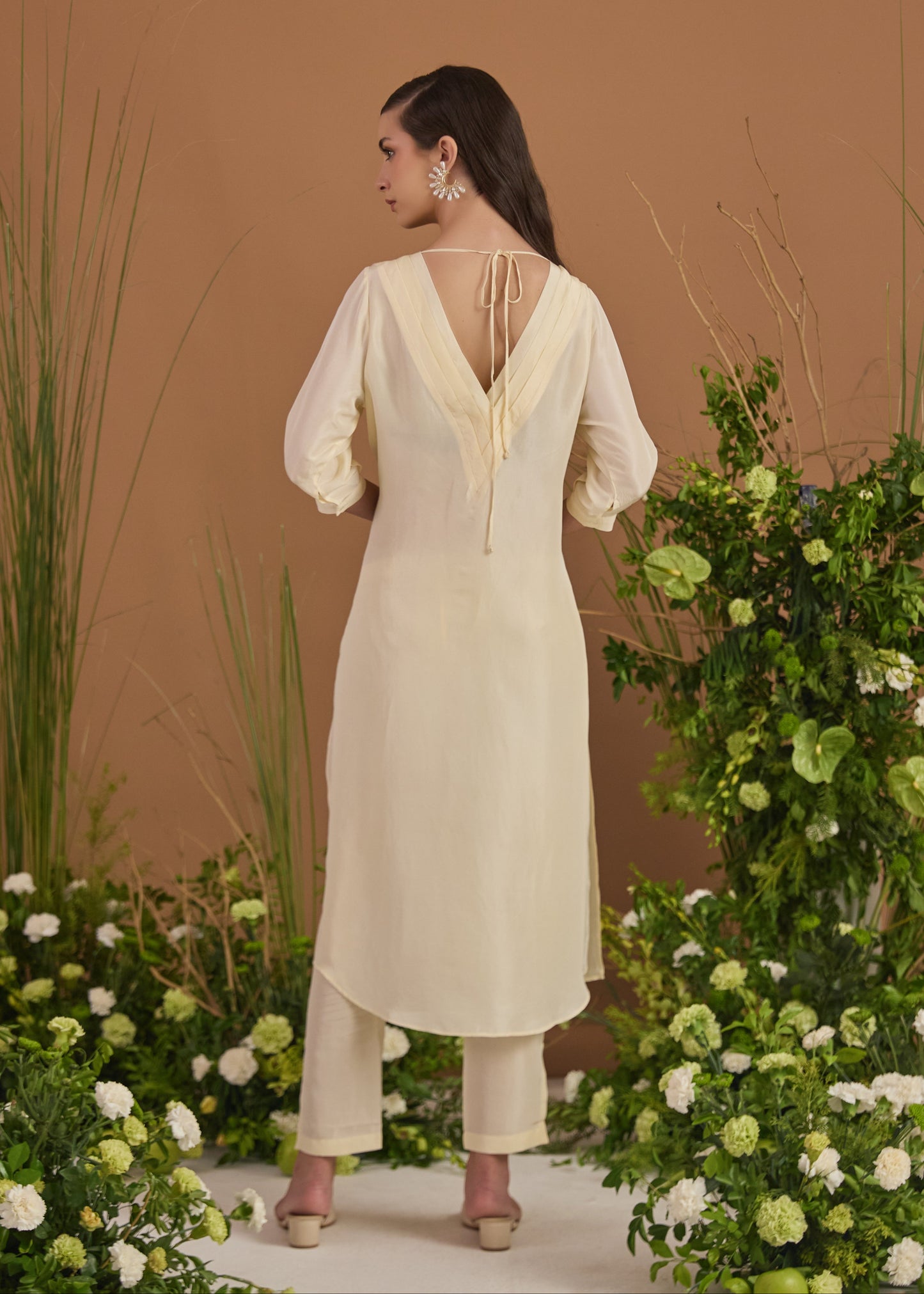 Long Silk Kurta with Pants