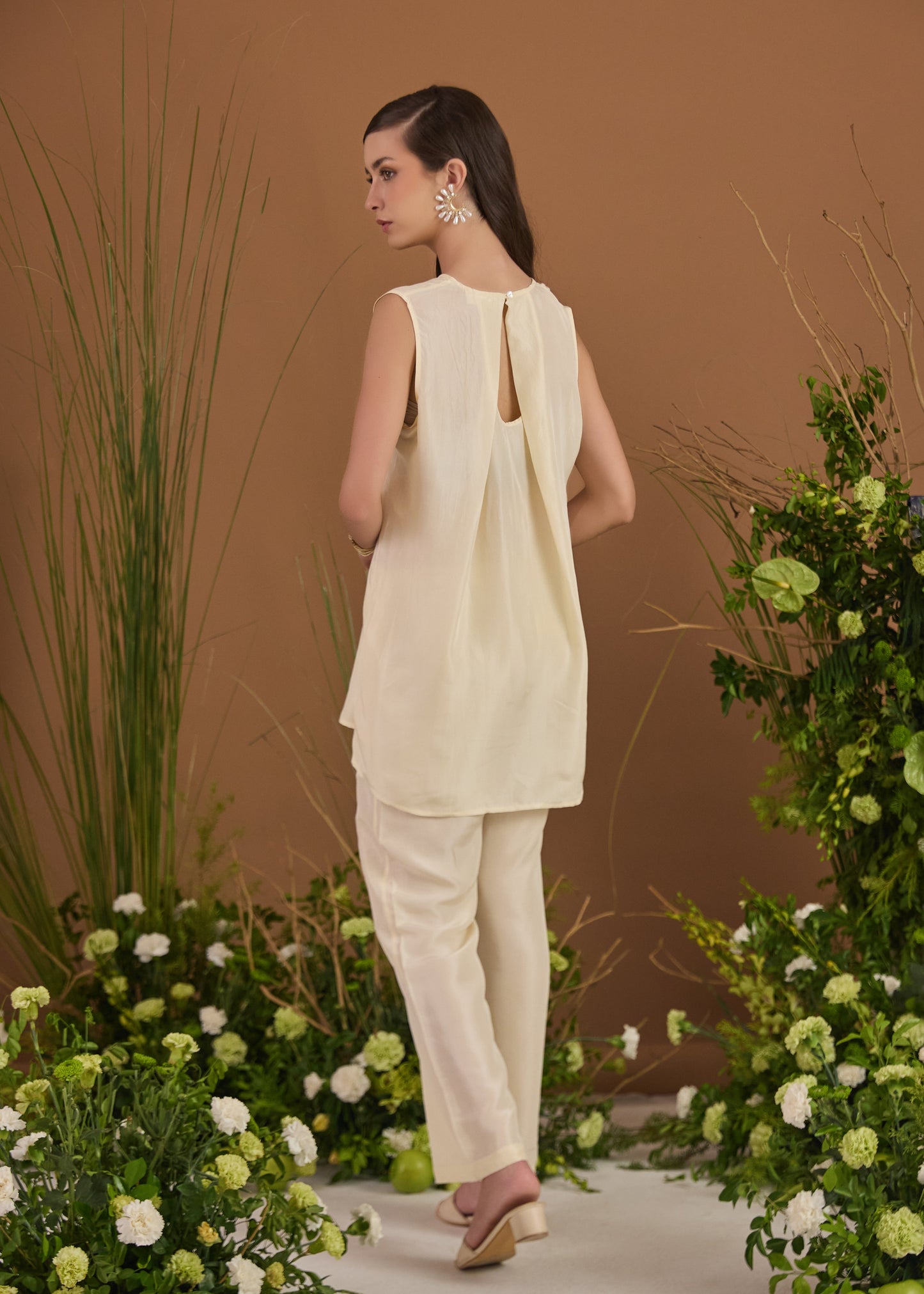 Short Length Silk Kurta With Pants