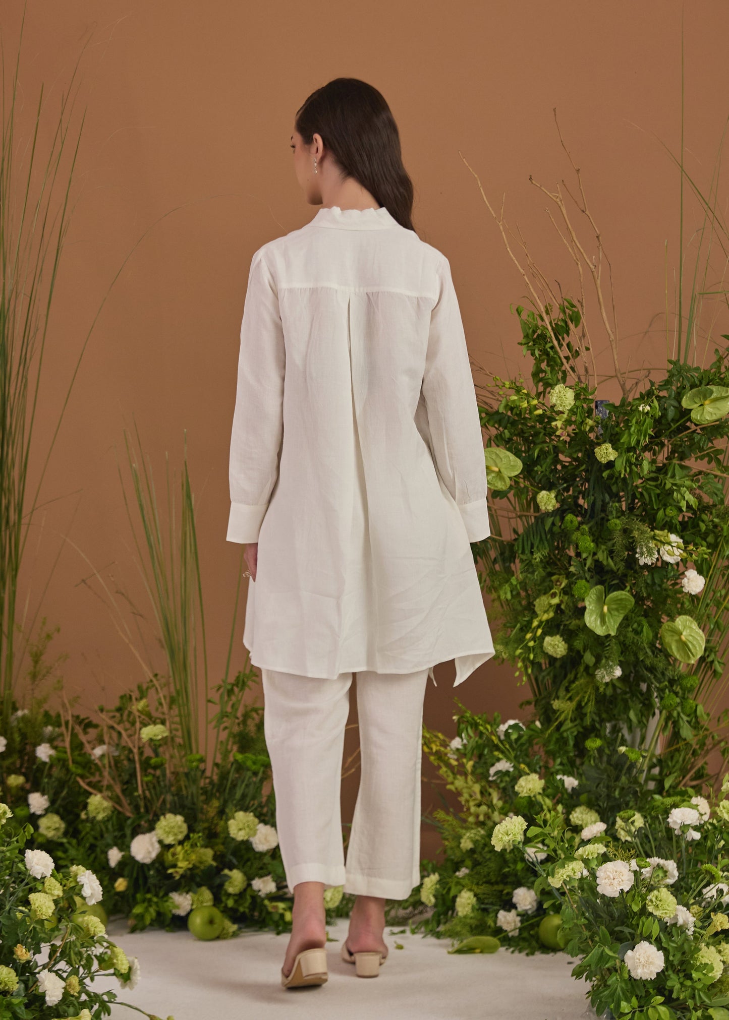 Linen Embroidered Co-ord Set