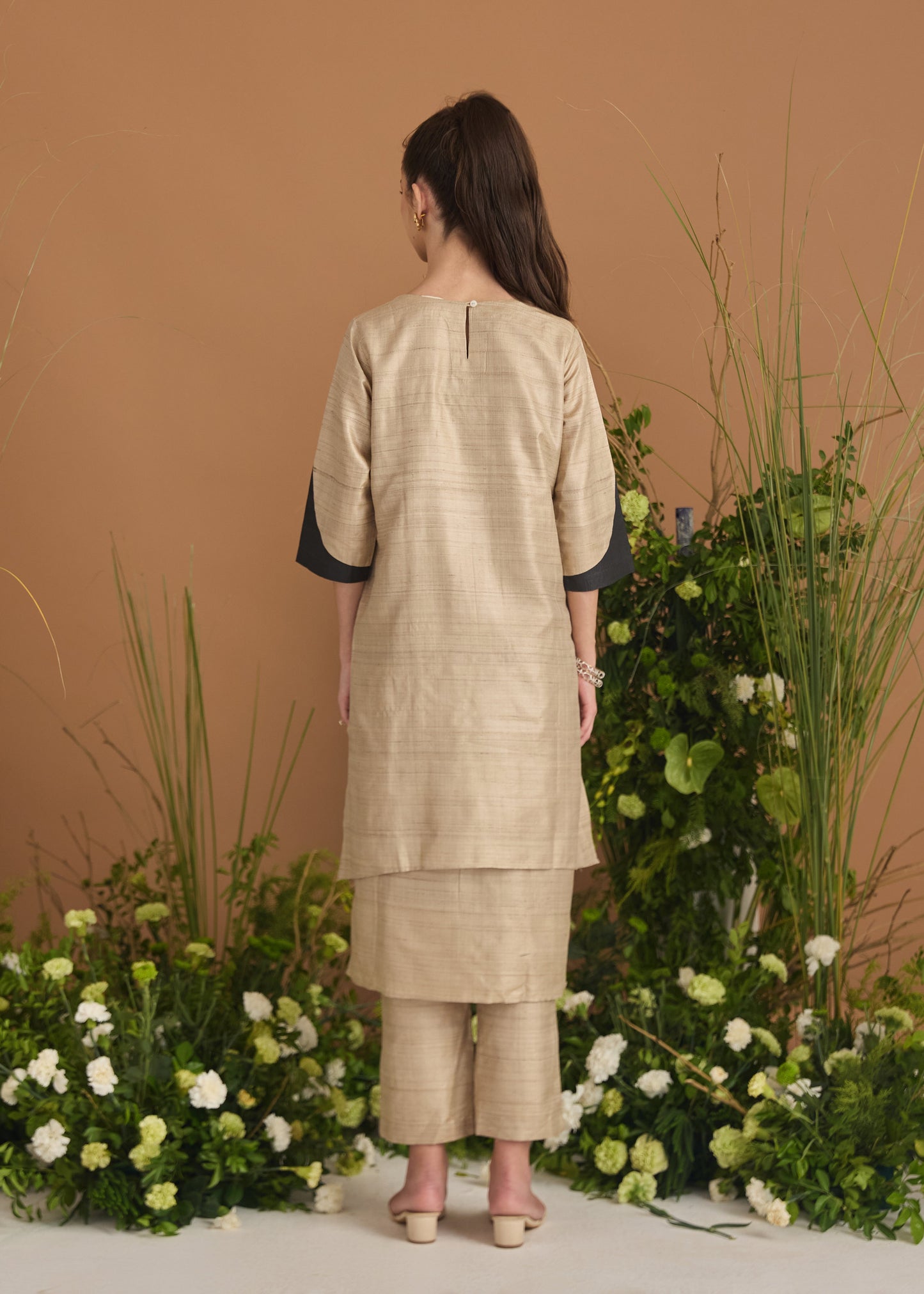Pure Tussar Silk Printed Co-ord Set