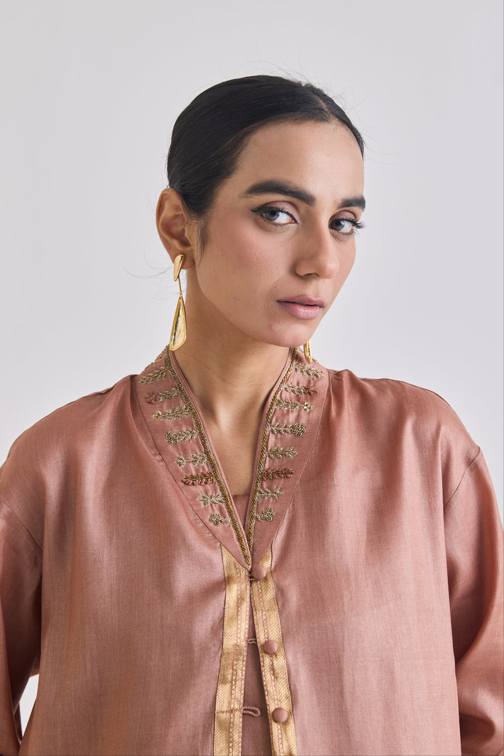 Pure Tussar and Banarasi Silk Dress Set