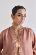 Pure Tussar and Banarasi Silk Dress Set