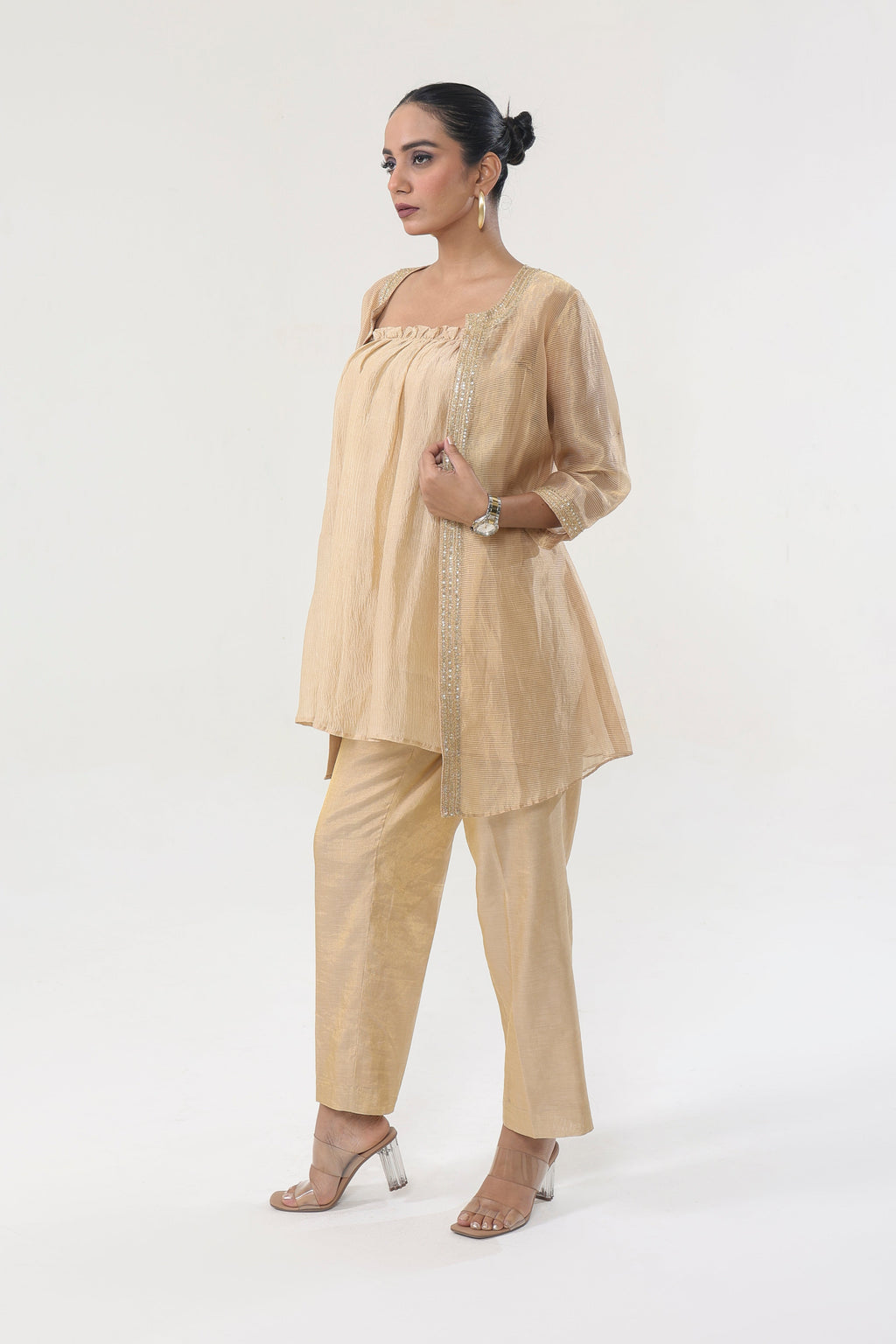 Gilded Fawn Co-ord Set - side silhouette | Essence by Monika