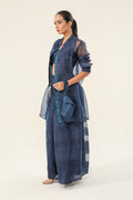 Navy Blue Co-ord Set - side silhouette | Essence by Monika