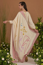 Sagittarius Habotai Silk Zodiac Dupatta-back view | Essence by Monika
