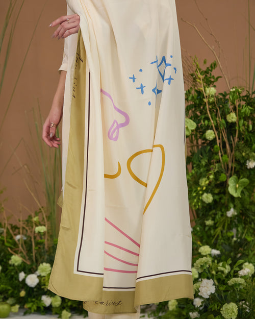 Aquarius silk dupatta