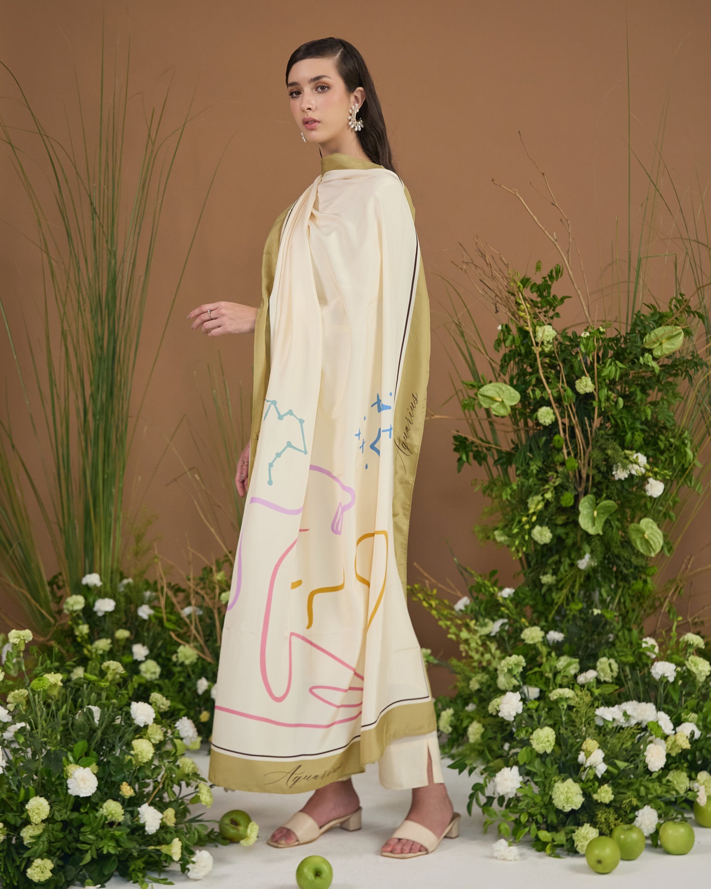 Aquarius Silk Dupatta