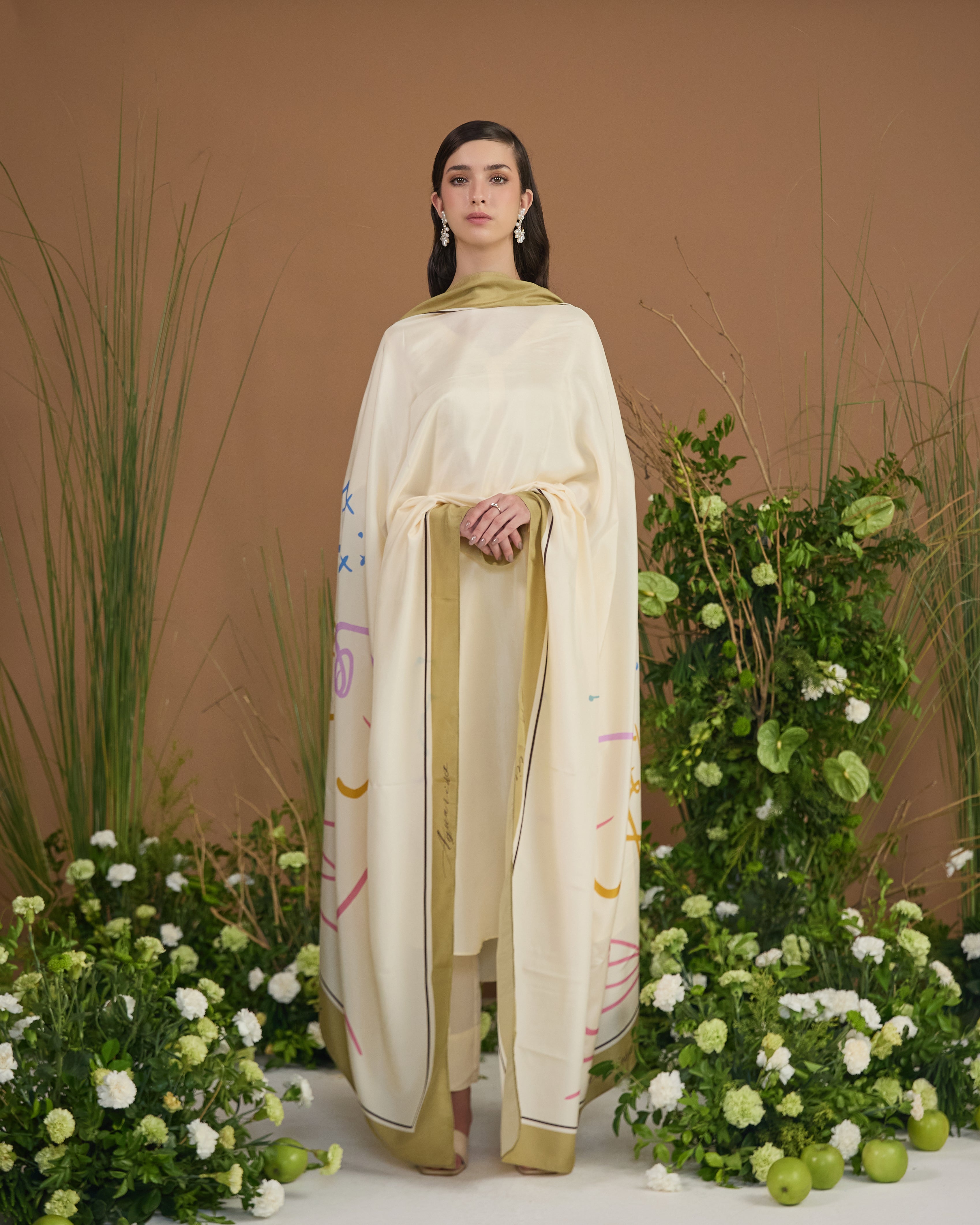 luxury astrology print dupatta