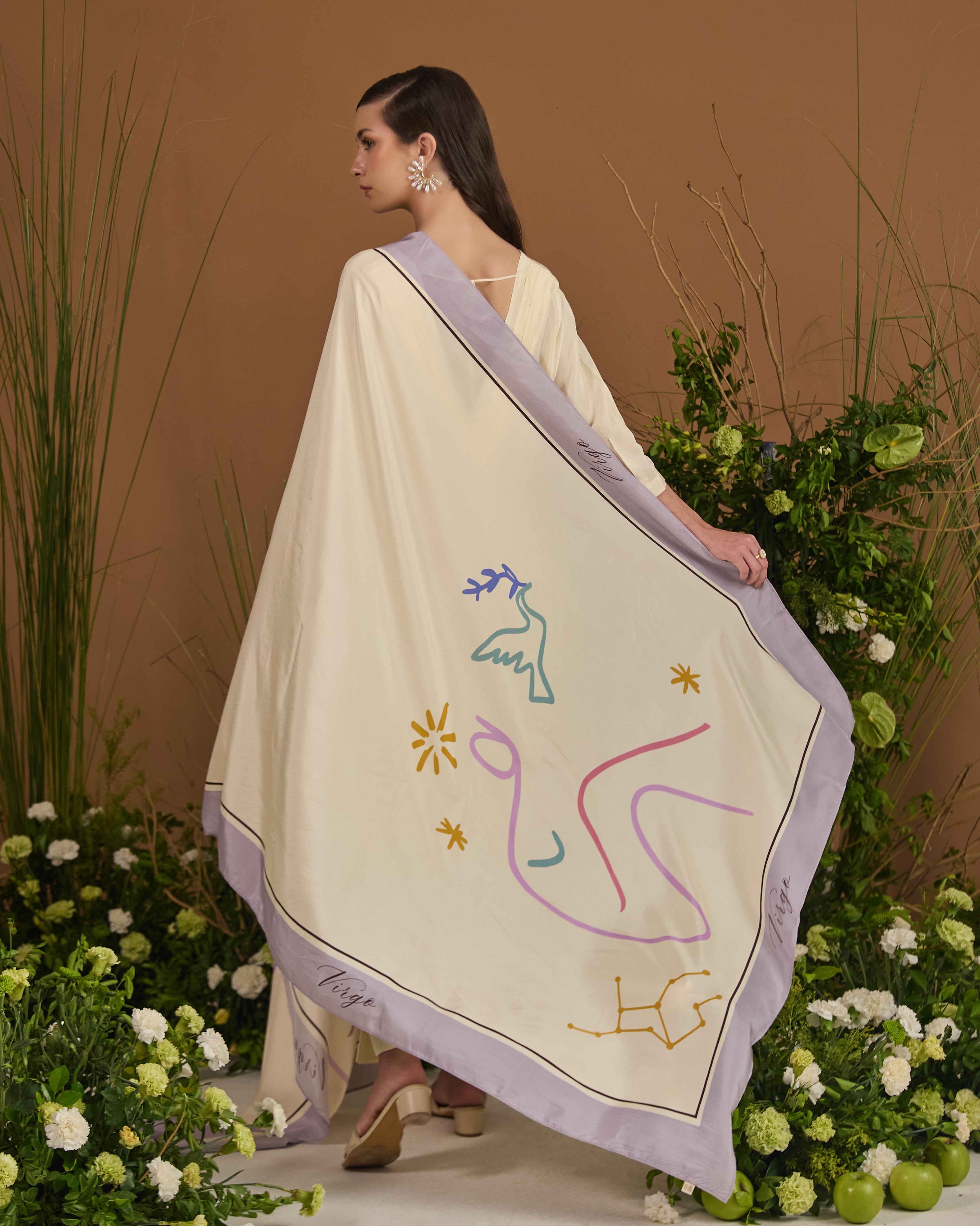 designer virgo zodiac silk accessory