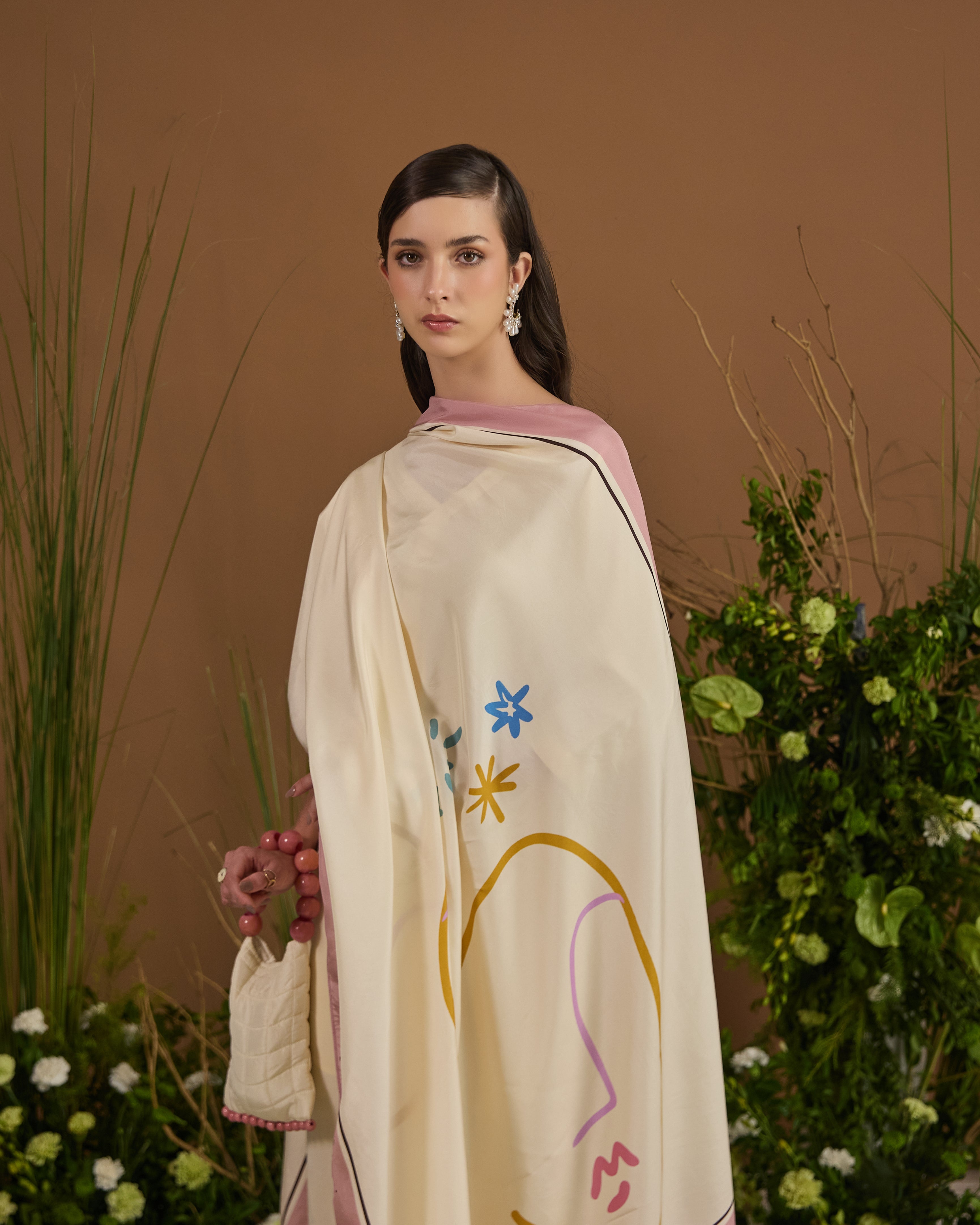 luxury astrology print dupatta