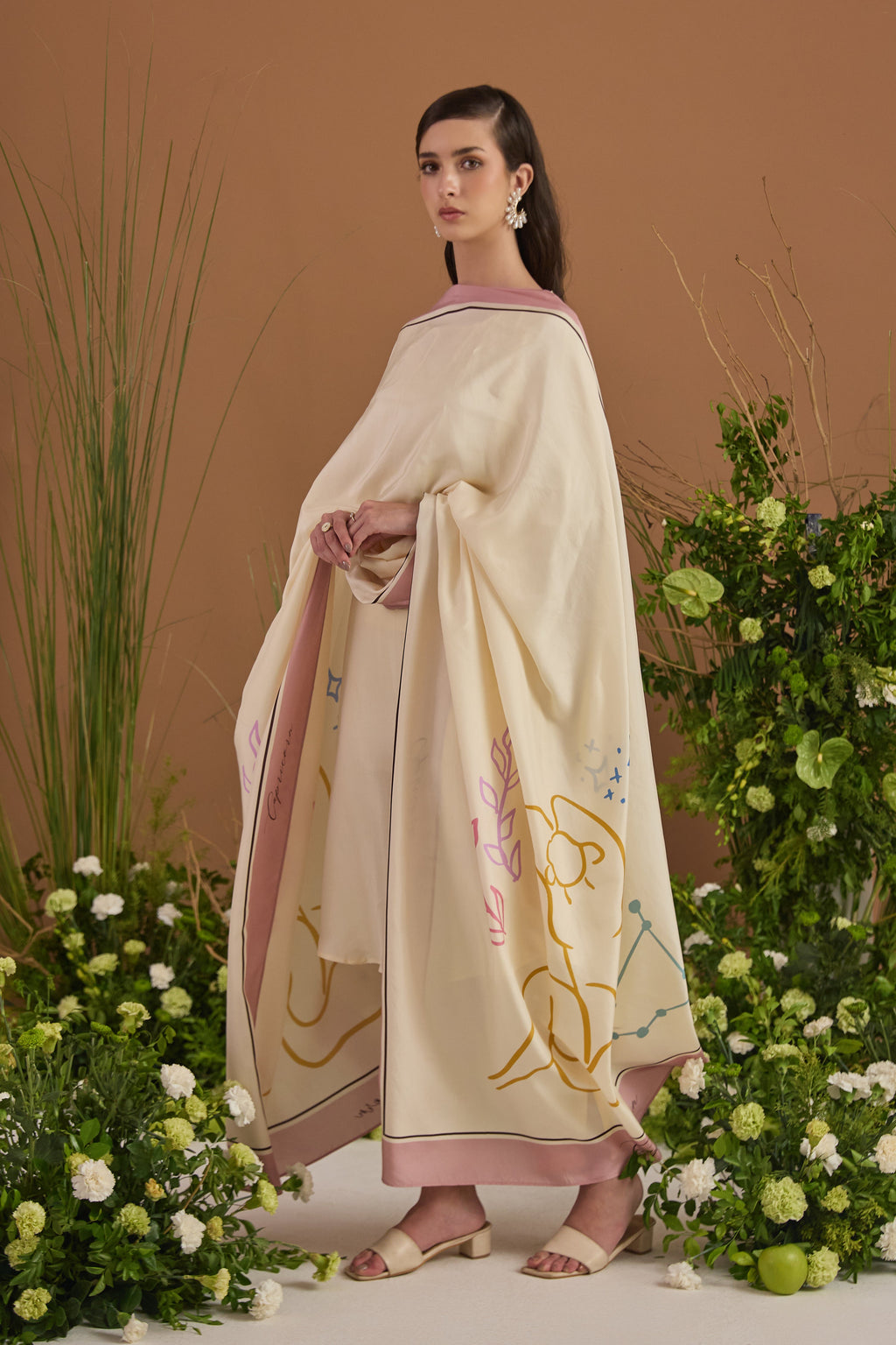Capricorn silk dupatta