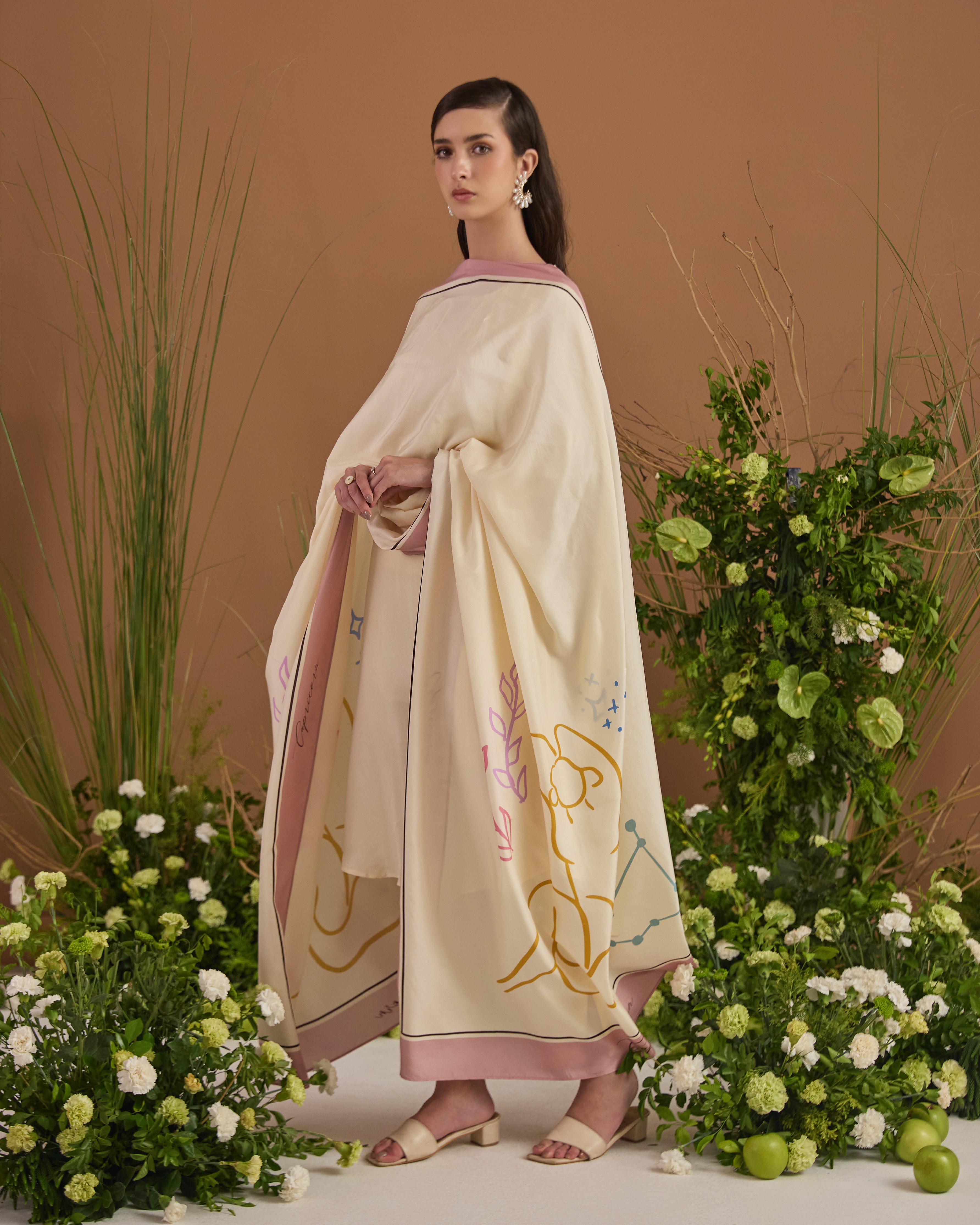 Capricorn silk dupatta