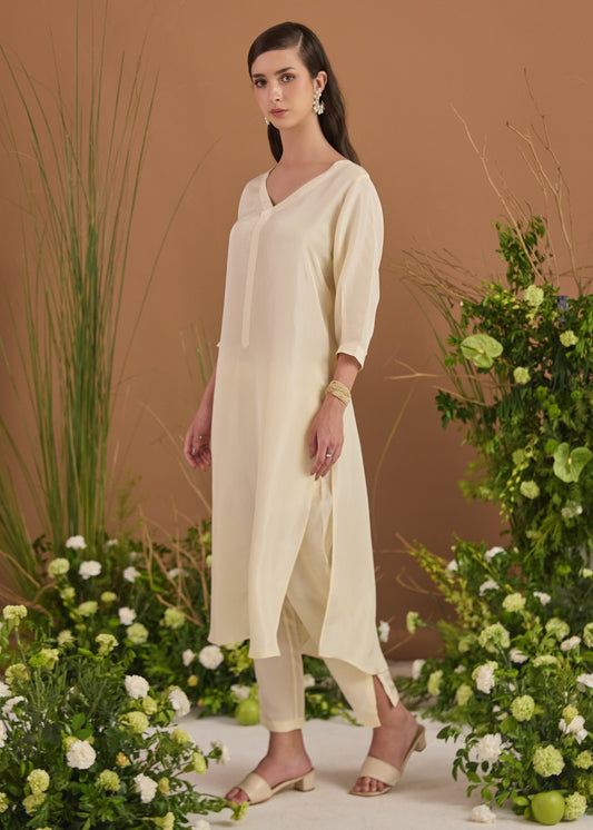 Long Silk Kurta with Pants