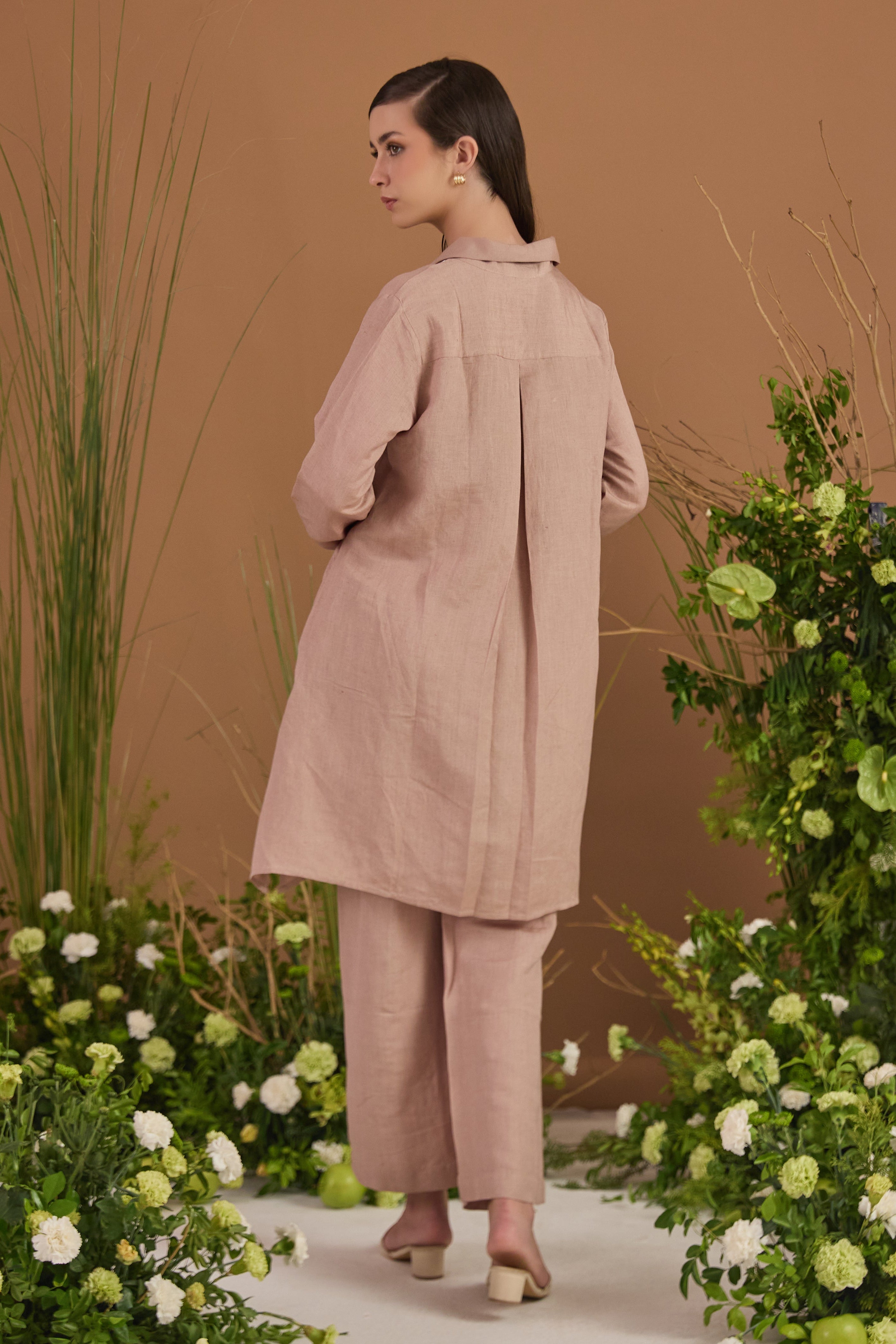Linen Embroidered Co-ord Set