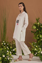 Linen Embroidered Co-ord Set