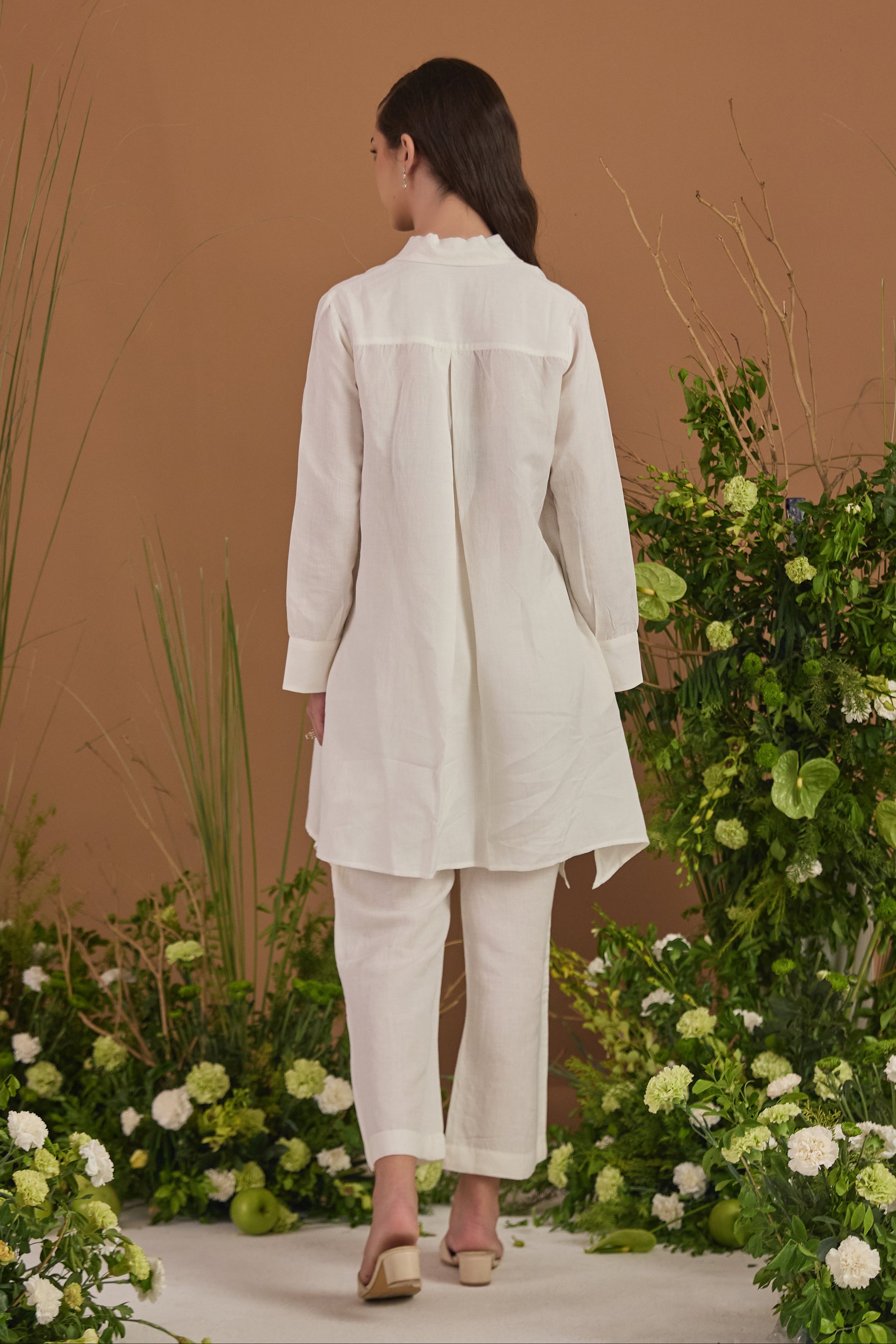 Linen Embroidered Co-ord Set