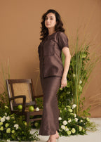 handcrafted jute embroidery co-ord set