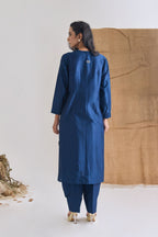 Back view — midi length Chanderi kurta set